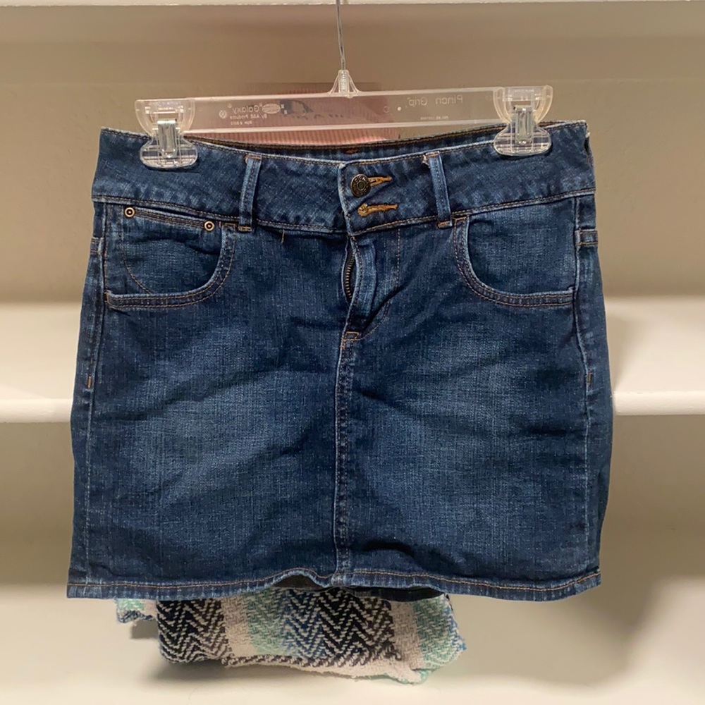 Women mini jean skirt